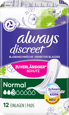 Einlagen bei Blasenschwäche Normal always