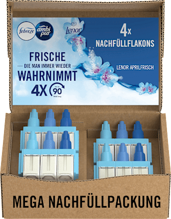 Lufterfrischer Duftstecker 3Volution Aprilfrisch Nachfüllpack (4x20 ml) Febreze