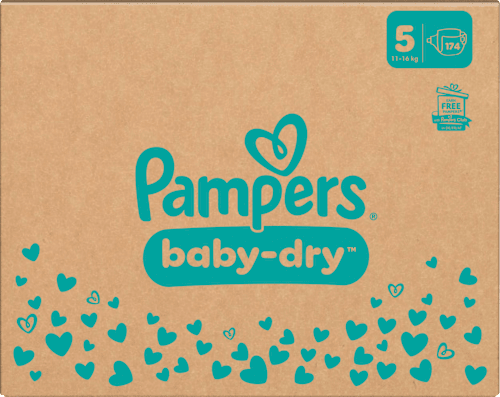 Windeln Baby Dry Gr. 5 Junior (11-16 kg) Monatsbox Pampers