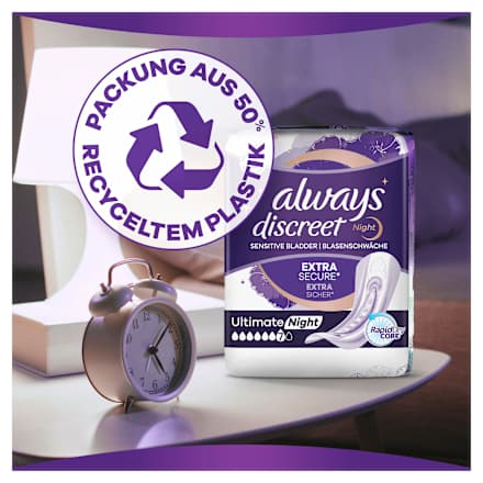 discreet night Einlagen bei Blasenschwäche Ultimate Night always