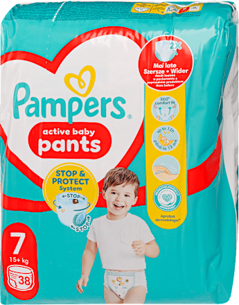 Bugyipelenka Jumbo pack, 7-es méret, 15+ kg Pampers active baby