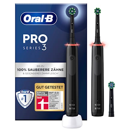 Pro 3 3900 Elektrische Zahnbürste mit 2. Handstück schwarz Oral-B