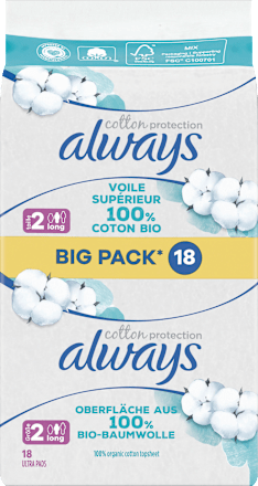 Ultra-Binden Cotton Protection Long Big Pack always