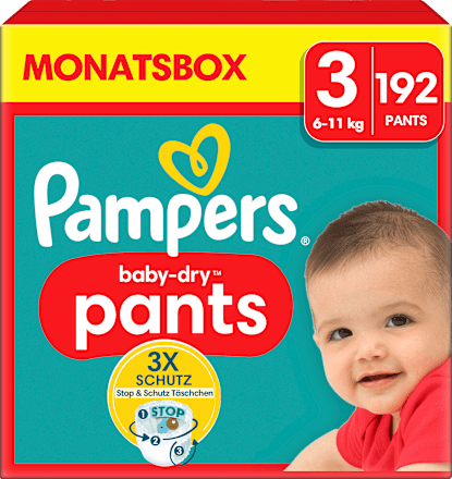Baby Pants Baby Dry Gr.3 Midi (6-11 kg), Monatsbox Pampers