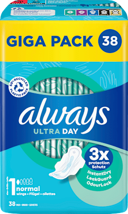 Ultra-Binden mit Flügeln Normal Giga Pack always