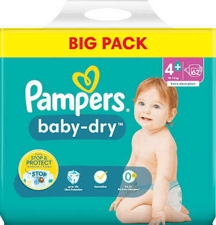 baby-dry Windeln Gr. 4+ (10-15 kg) Big Pack Pampers