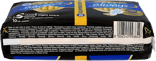 Absorbante Ultra Secure Night Extra always