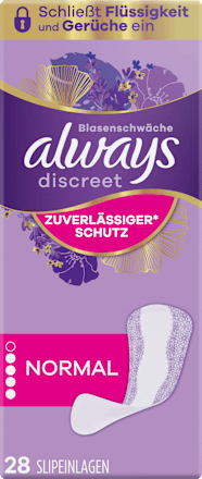 discreet Slipeinlagen Inkontinenz Normal always