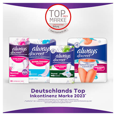 discreet Einlagen bei Blasenschwäche Small always
