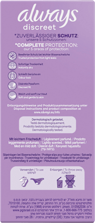 discreet Slipeinlagen Inkontinenz Normal always