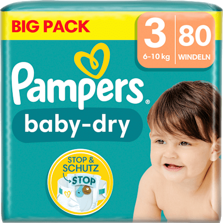 Windeln Baby Dry Gr. 3 Midi (6-10 kg), Big Pack Pampers