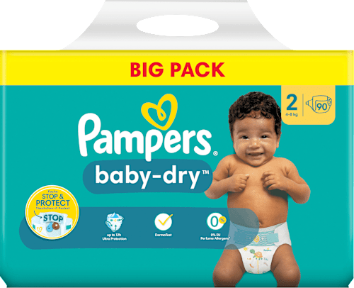 Windeln Baby Dry Gr. 2 Mini (4-8 kg), Big Pack Pampers