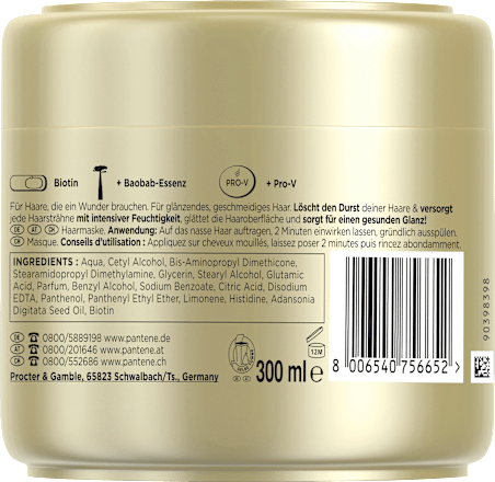 Haarmaske miracles intensive Feuchtigkeit Sorbet  PANTENE PRO-V