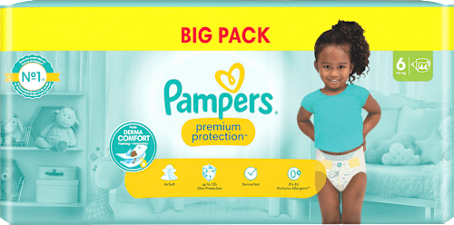 Windeln Premium Protection Gr. 6 Extra Large (13+ kg), Big Pack Pampers