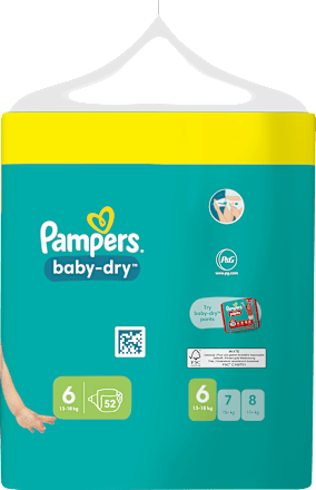 Windeln Baby Dry Gr.6 Extra Large (13-18 kg), Big Pack Pampers