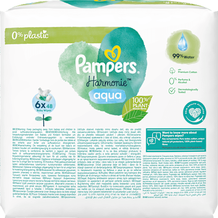 Feuchttücher Harmonie Aqua (6x48 St) Pampers Harmonie