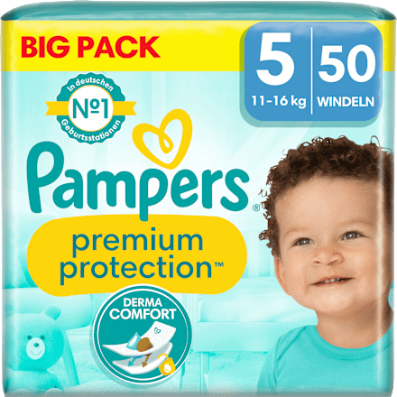 Windeln Premium Protection Gr. 5 Junior (11-16 kg), Big Pack Pampers