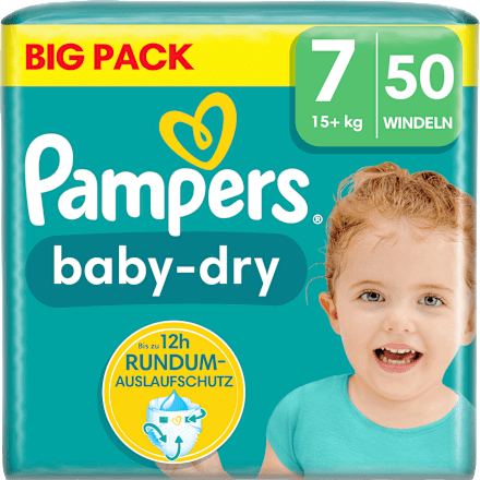 Windeln Baby Dry Gr. 7 Extra Large (15+ kg), Doppelpack Pampers