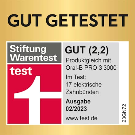 Pro 3 3900 Elektrische Zahnbürste mit 2. Handstück schwarz Oral-B