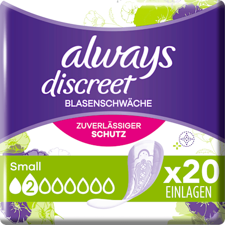 discreet Einlagen bei Blasenschwäche Small always