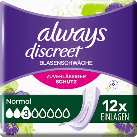 Einlagen bei Blasenschwäche Normal always