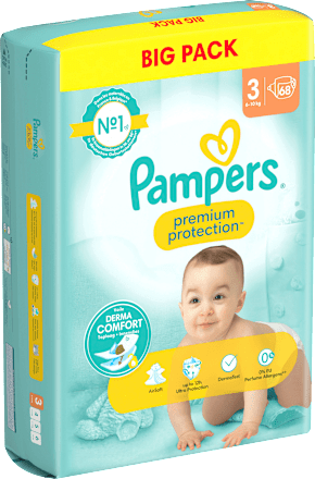 Windeln Premium Protection Gr. 3 Midi (6-10 kg), Big Pack Pampers