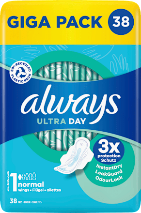 Ultra-Binden mit Flügeln Normal Giga Pack always