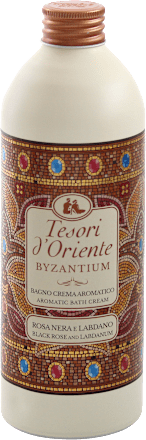 Bagno crema aromatico Byzantium con rosa nera e labdano Tesori d'Oriente