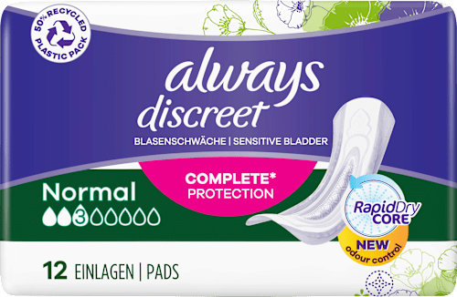 Einlagen bei Blasenschwäche Normal always