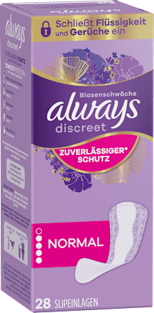 discreet Slipeinlagen Inkontinenz Normal always