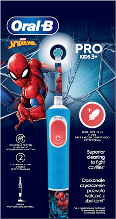 Elektrická zubná kefka pre deti Pro Kids 3+ Spiderman Oral-B