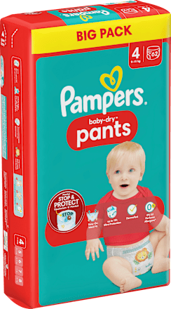 Baby Pants Baby Dry Gr.4 Maxi  (9-15 kg), Big Pack Pampers