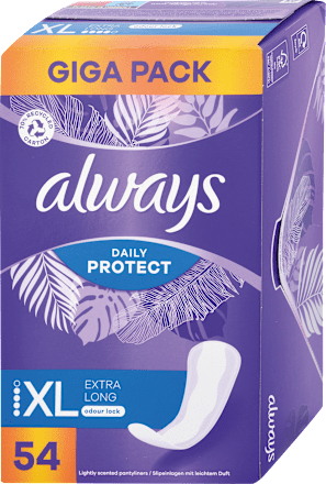 Slipové vložky Daily Protect XL Extra Long always