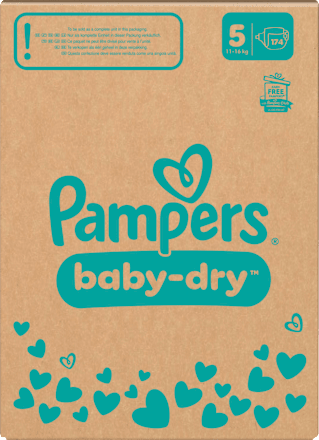 Windeln Baby Dry Gr. 5 Junior (11-16 kg) Monatsbox Pampers