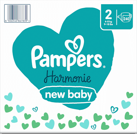 Windeln Harmonie  Gr.2 Mini (4-8 kg), Monatsbox Pampers Harmonie