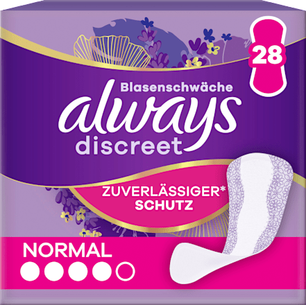 discreet Slipeinlagen Inkontinenz Normal always