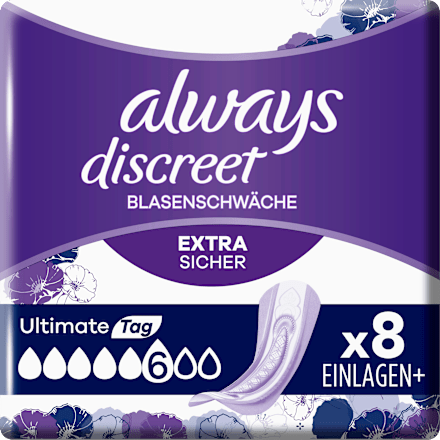 discreet Einlagen Inkontinenz Ultimate Tag always