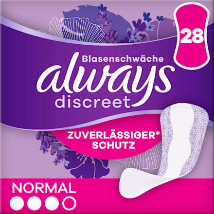 discreet Slipeinlagen Inkontinenz Normal always