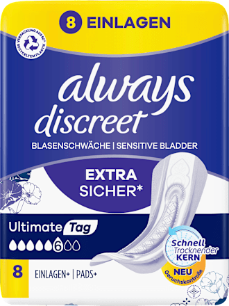 discreet Einlagen Inkontinenz Ultimate Tag always