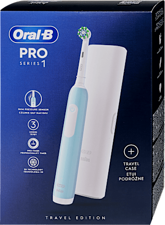 Elektromos fogkefe Pro Series 1, kék, tokkal Oral-B