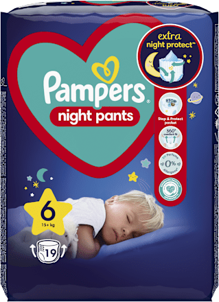 Pieluchomajtki na noc rozmiar 6, 15+ kg Pampers