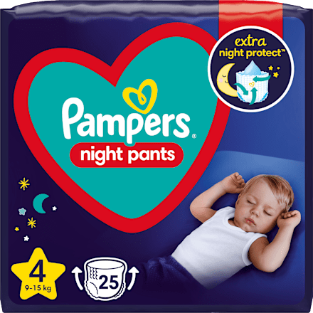 Pieluchomajtki na noc rozmiar 4, 9-15 kg Pampers