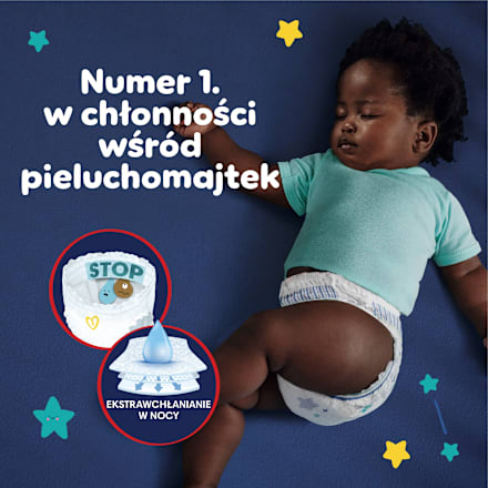 Pieluchomajtki na noc rozmiar 5, 12-17 kg Pampers night pants