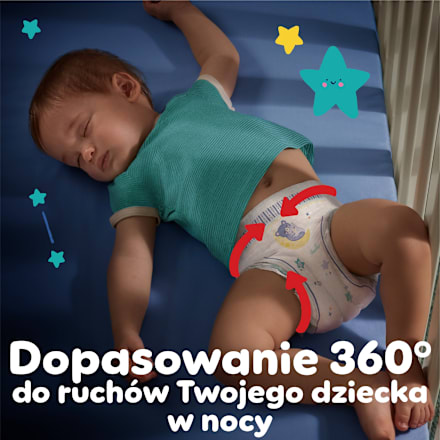 Pieluchomajtki na noc rozmiar 4, 9-15 kg Pampers