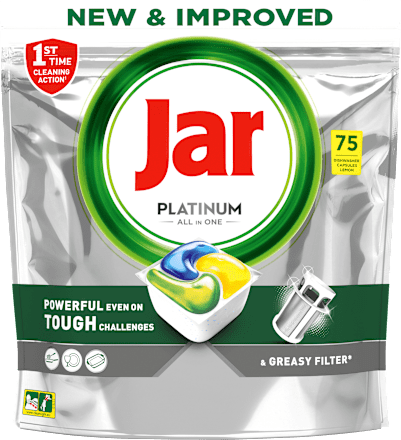 Platinum tablete za strojno pranje posuđa New & Improved Jar