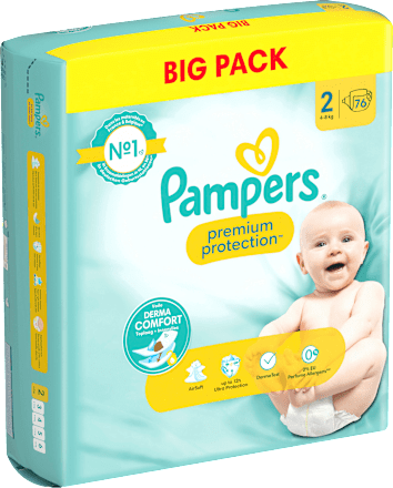 Windeln Premium Protection Gr. 2 Mini, New Baby (4-8 kg), Big Pack Pampers