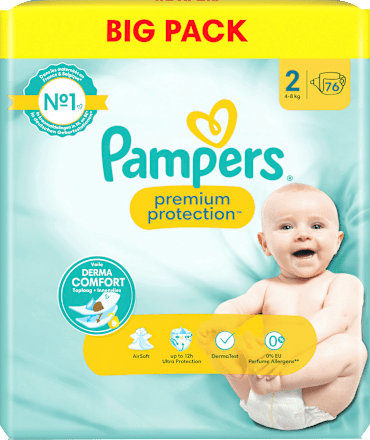 Windeln Premium Protection Gr. 2 Mini, New Baby (4-8 kg), Big Pack Pampers
