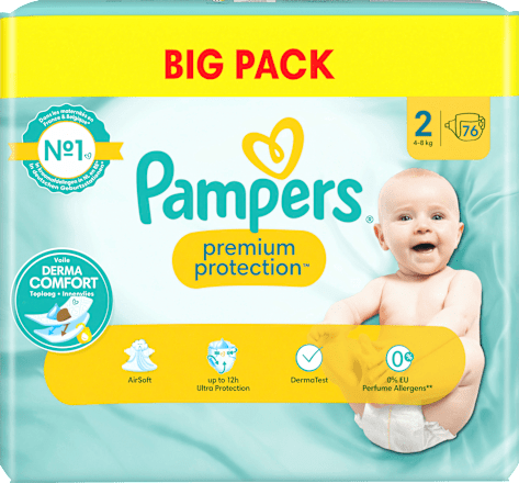 Windeln Premium Protection Gr. 2 Mini, New Baby (4-8 kg), Big Pack Pampers