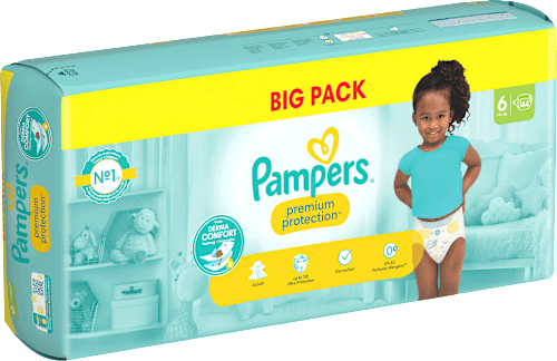 Windeln Premium Protection Gr. 6 Extra Large (13+ kg), Big Pack Pampers