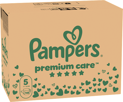 Plienky veľkosť 5 (11 - 16 kg) - mesačné balenie Pampers Premium Care